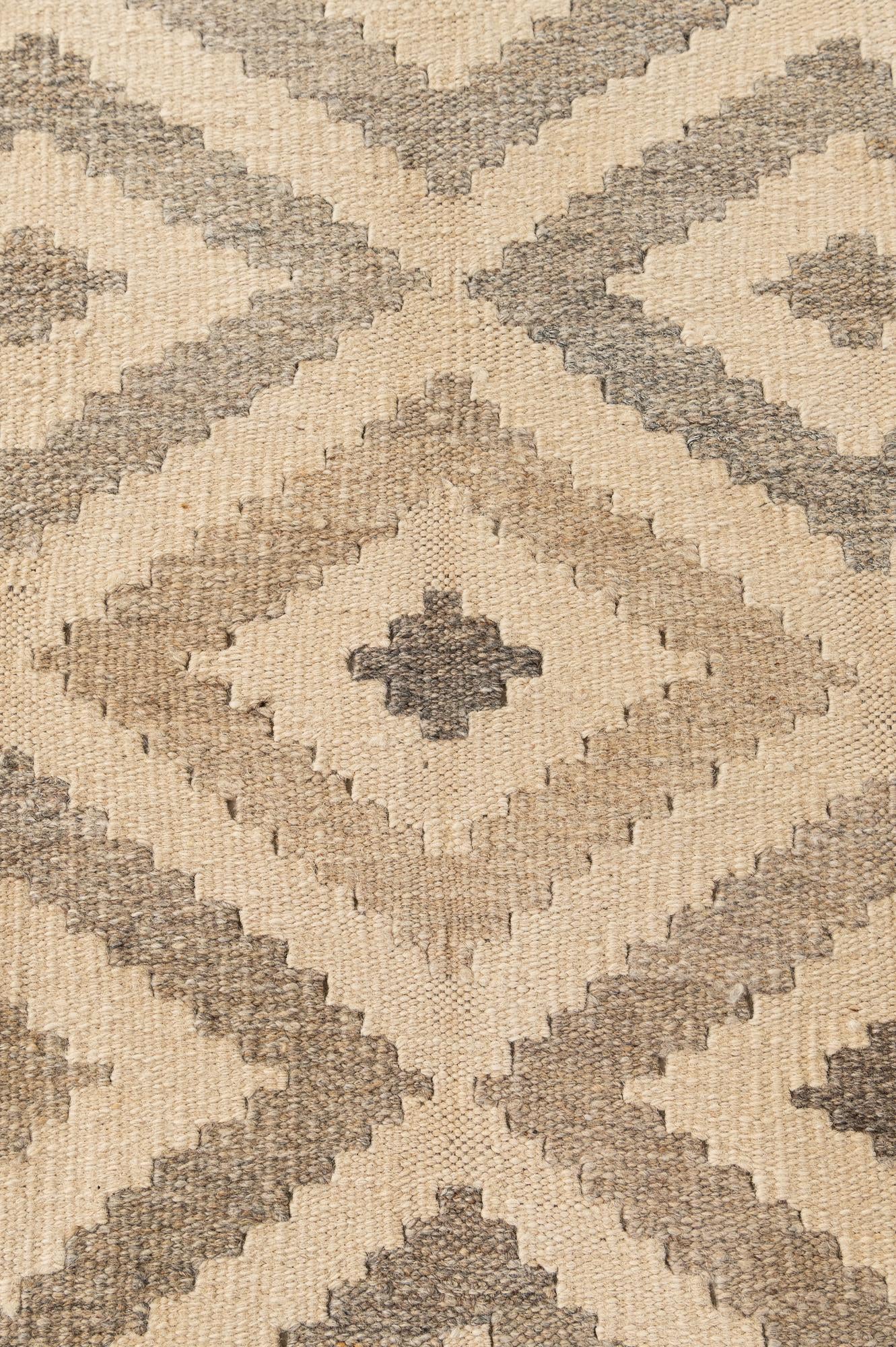 6' 7 x 10' 1 Hand Woven Kilim Maymana Wool Rug