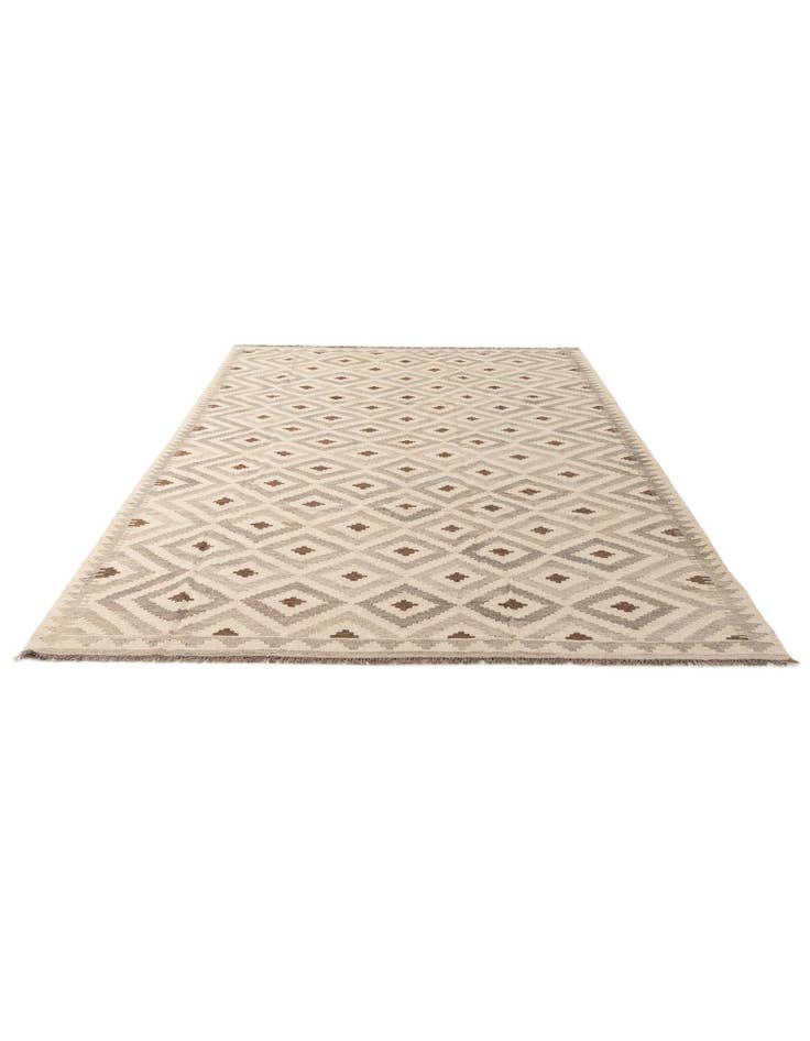 Detail image of 6' 6 x 10' 3 Hand Woven Kilim Maymana Wool Rug