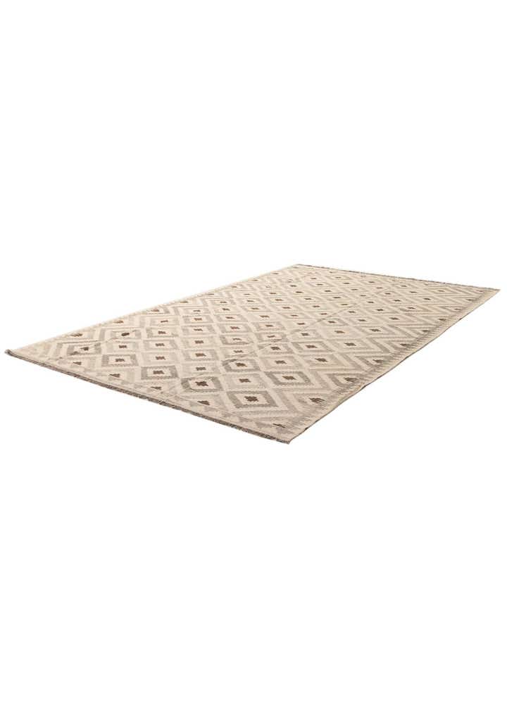 6' 6 x 10' 3 Hand Woven Kilim Maymana Wool Rug
