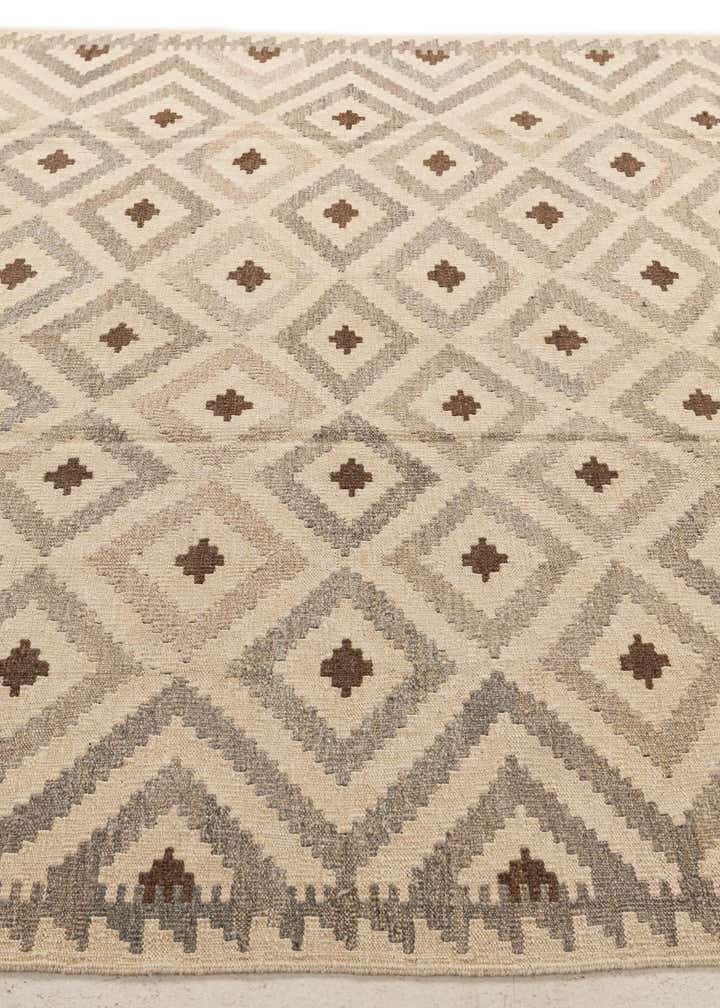 6' 6 x 10' 3 Hand Woven Kilim Maymana Wool Rug