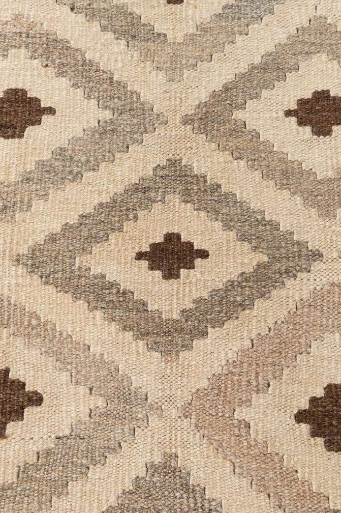 6' 6 x 10' 3 Hand Woven Kilim Maymana Wool Rug