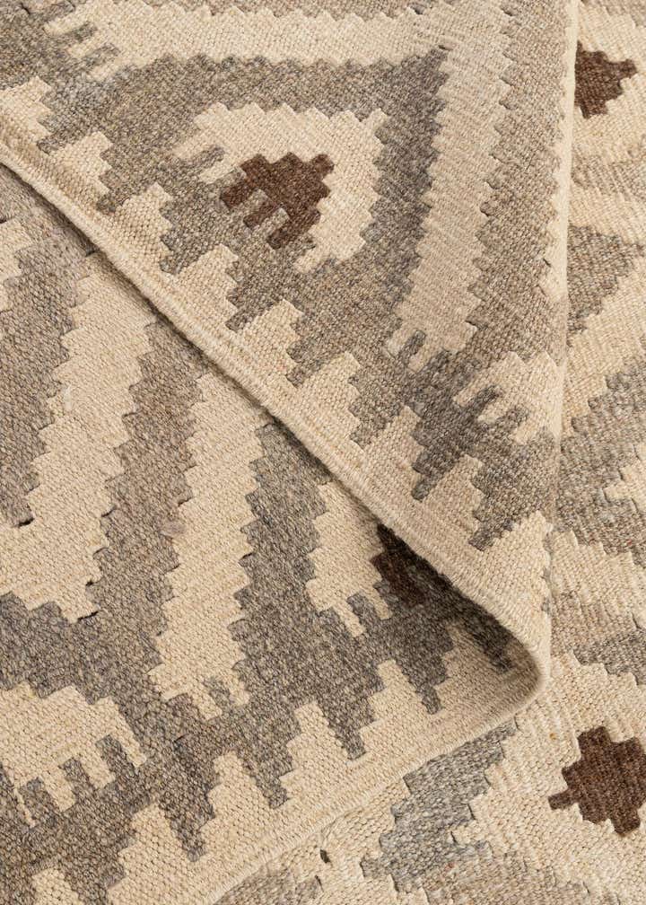 6' 6 x 10' 3 Hand Woven Kilim Maymana Wool Rug