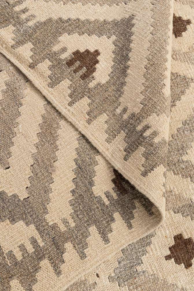 6' 6 x 10' 3 Hand Woven Kilim Maymana Wool Rug