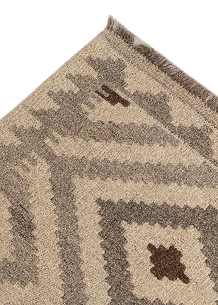 6' 6 x 10' 3 Hand Woven Kilim Maymana Wool Rug