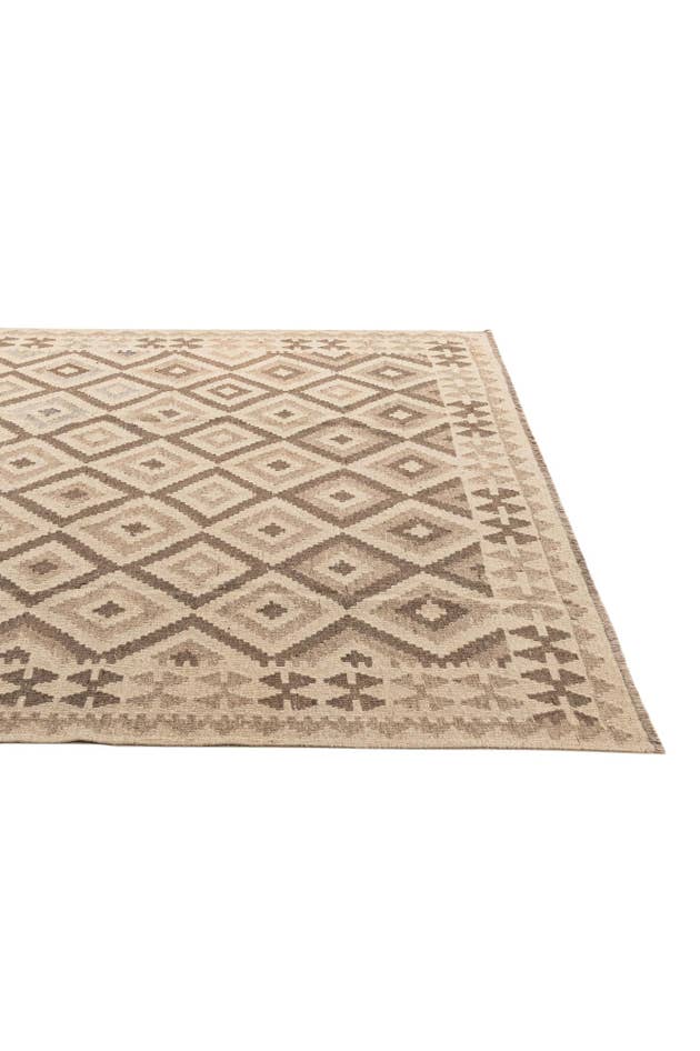 Detail image of 7' 3 x 9' 7 Hand Woven Kilim Maymana Wool Rug