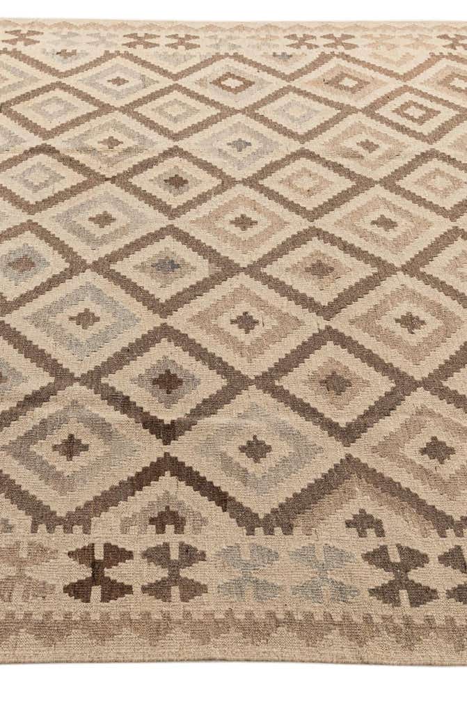 7' 3 x 9' 7 Hand Woven Kilim Maymana Wool Rug