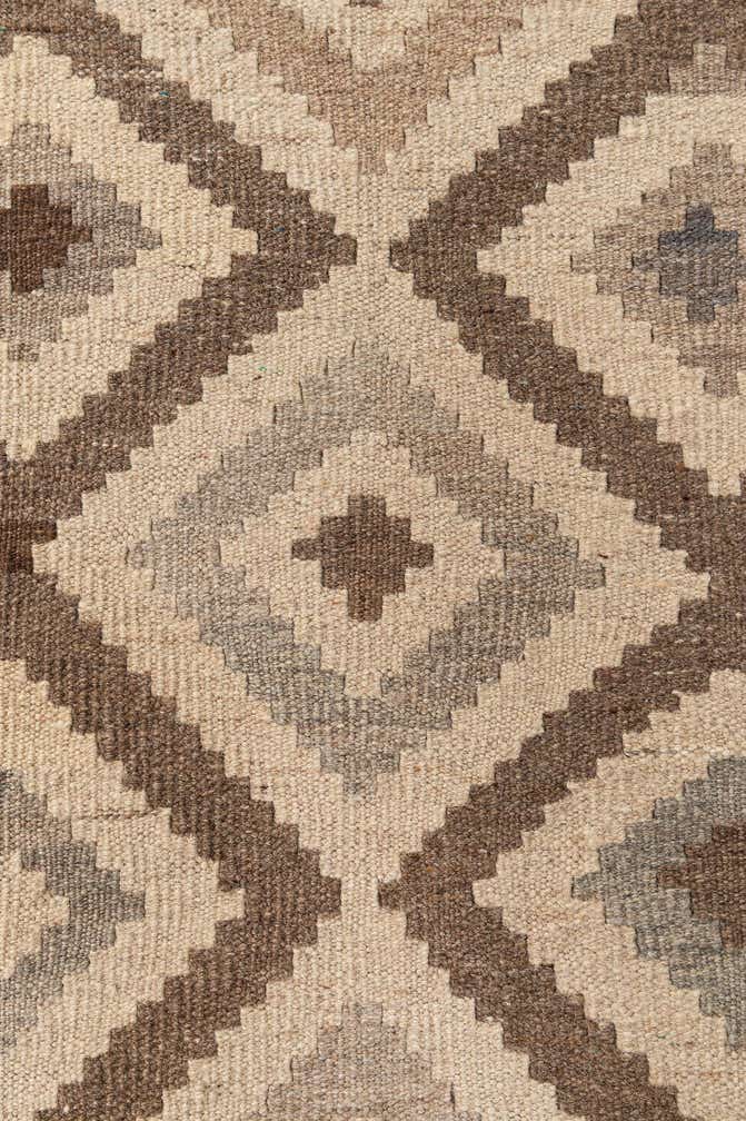 7' 3 x 9' 7 Hand Woven Kilim Maymana Wool Rug