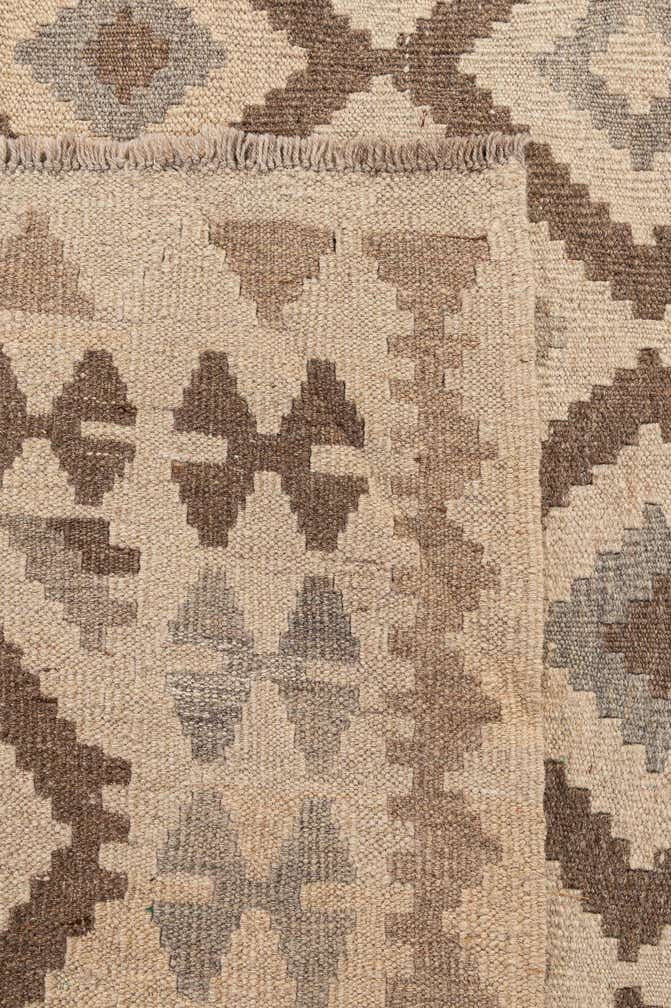 7' 3 x 9' 7 Hand Woven Kilim Maymana Wool Rug