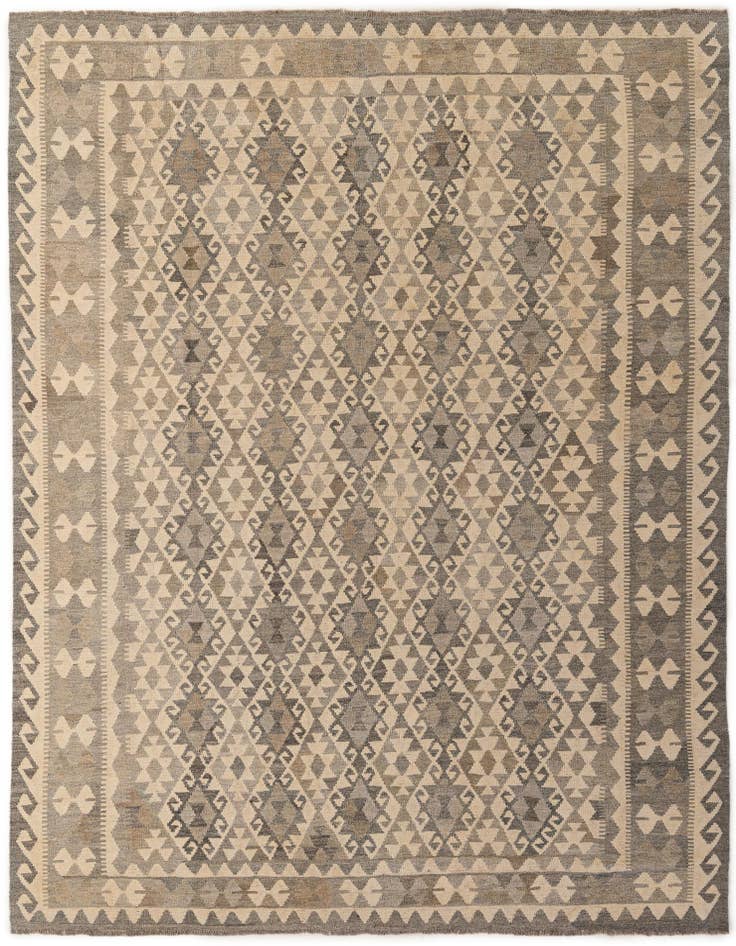 Detail image of 7' 3 x 9' 8 Hand Woven Kilim Maymana Wool Rug