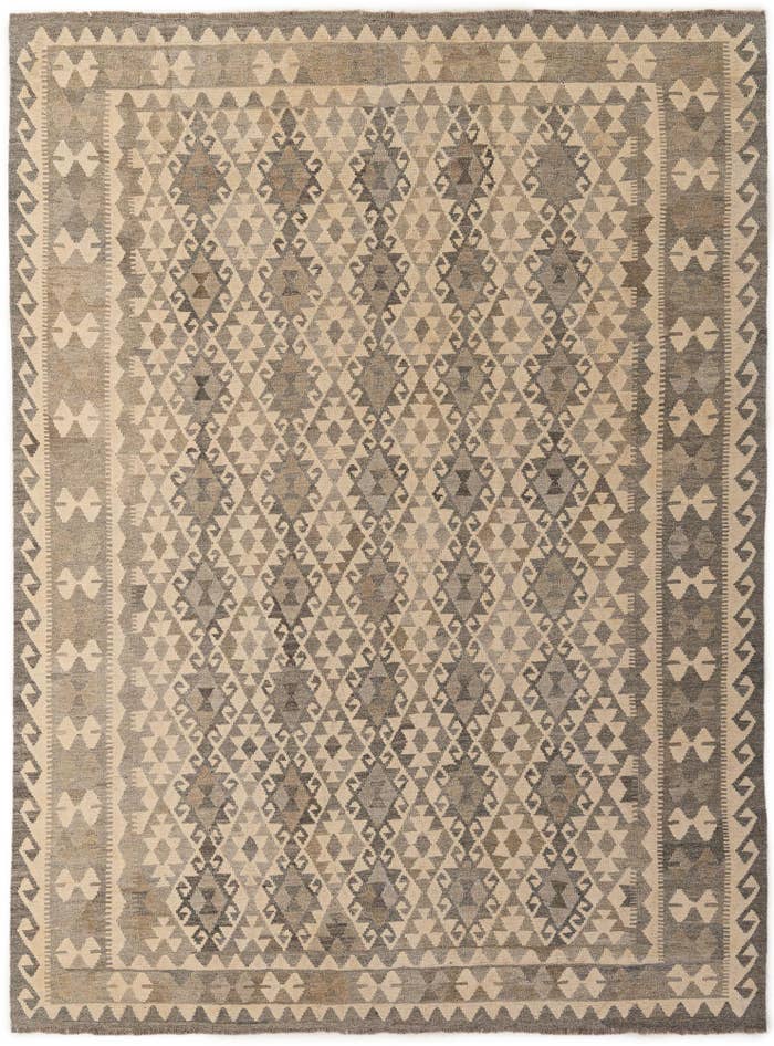 Detail image of 7' 3 x 9' 8 Hand Woven Kilim Maymana Wool Rug
