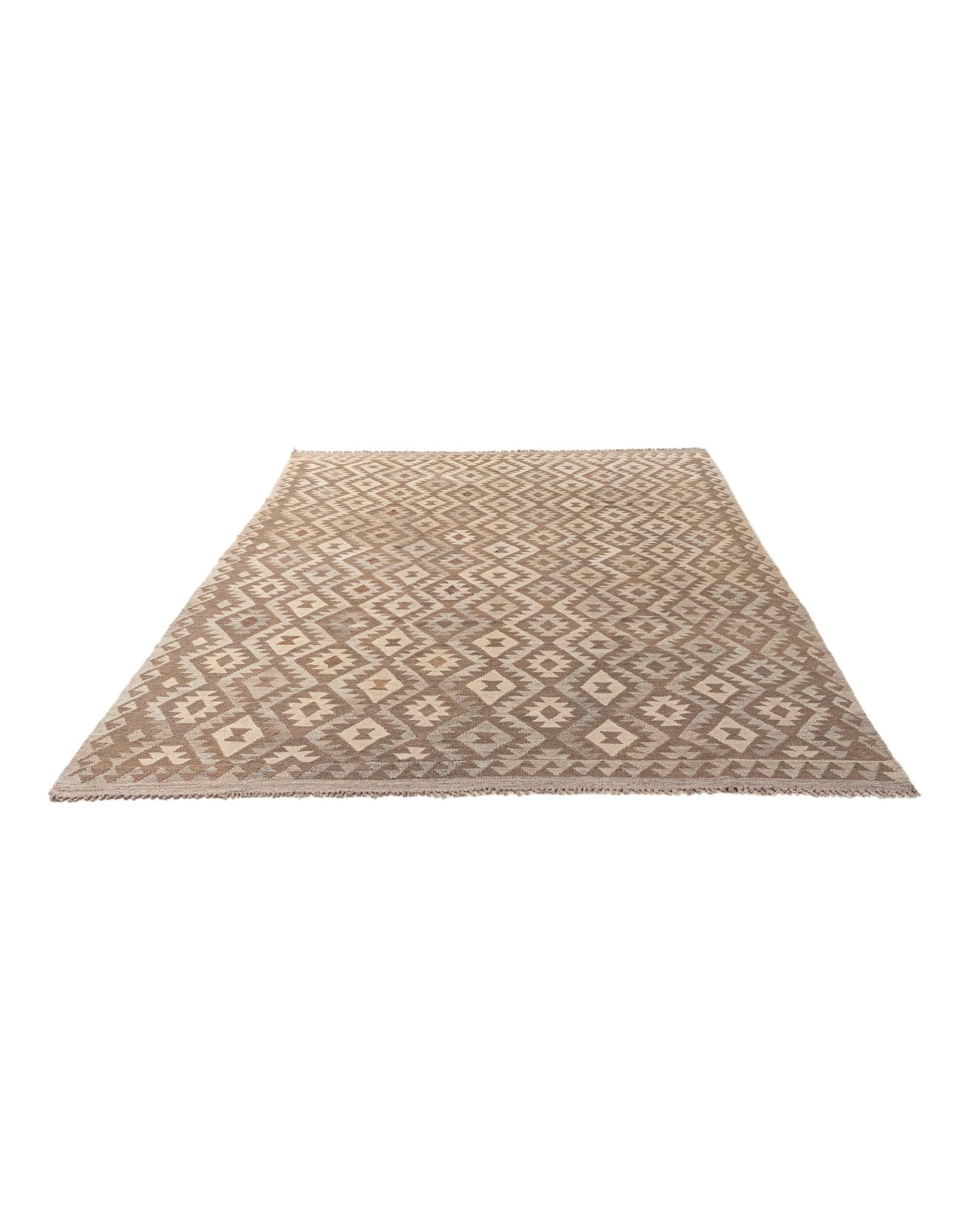 6' 10 x 10' 1 Hand Woven Kilim Maymana Wool Rug