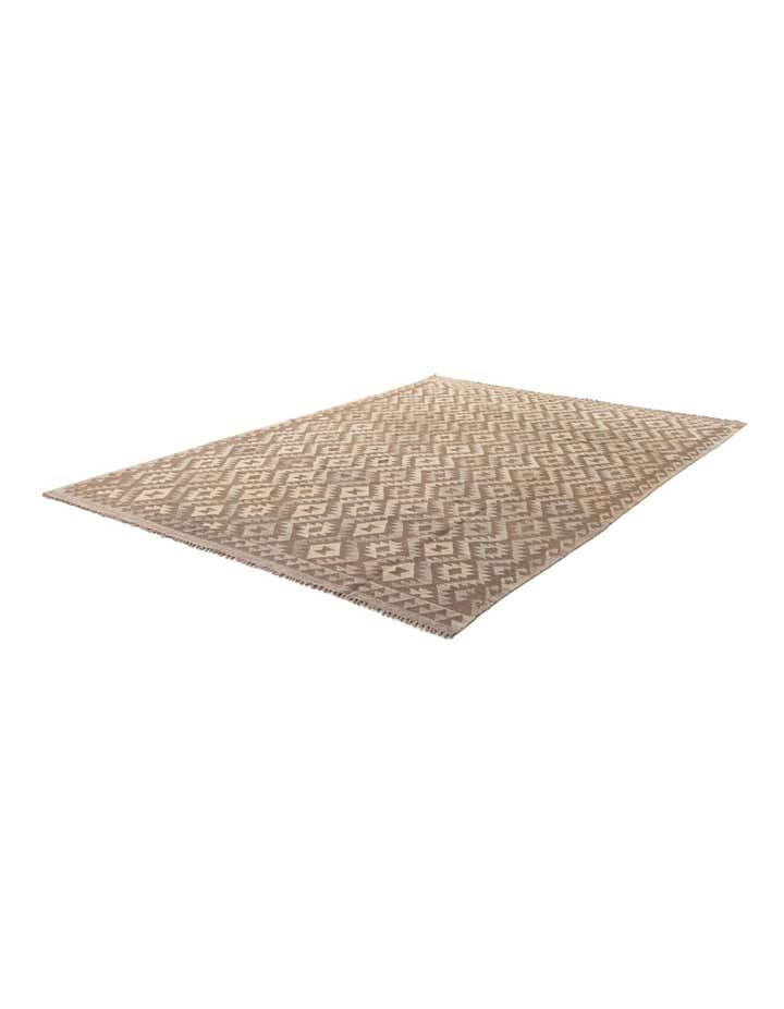 6' 10 x 10' 1 Hand Woven Kilim Maymana Wool Rug
