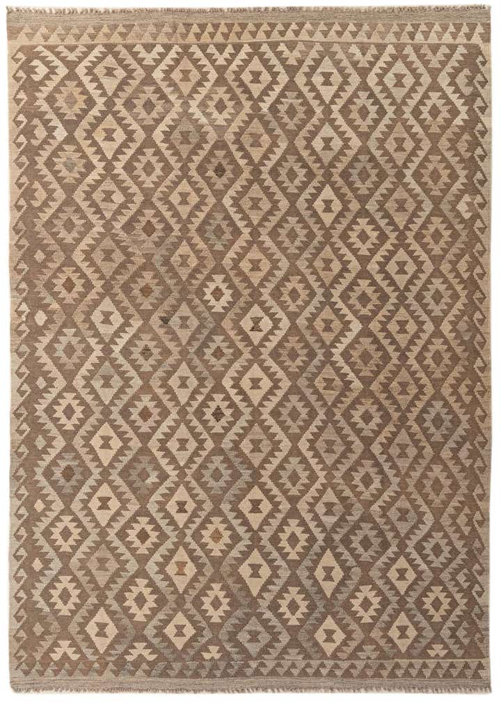 6' 10 x 10' 1 Hand Woven Kilim Maymana Wool Rug