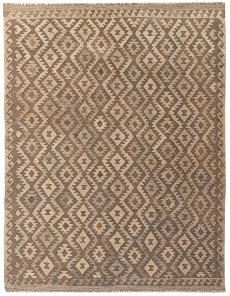 Detail image of 6' 10 x 10' 1 Hand Woven Kilim Maymana Wool Rug