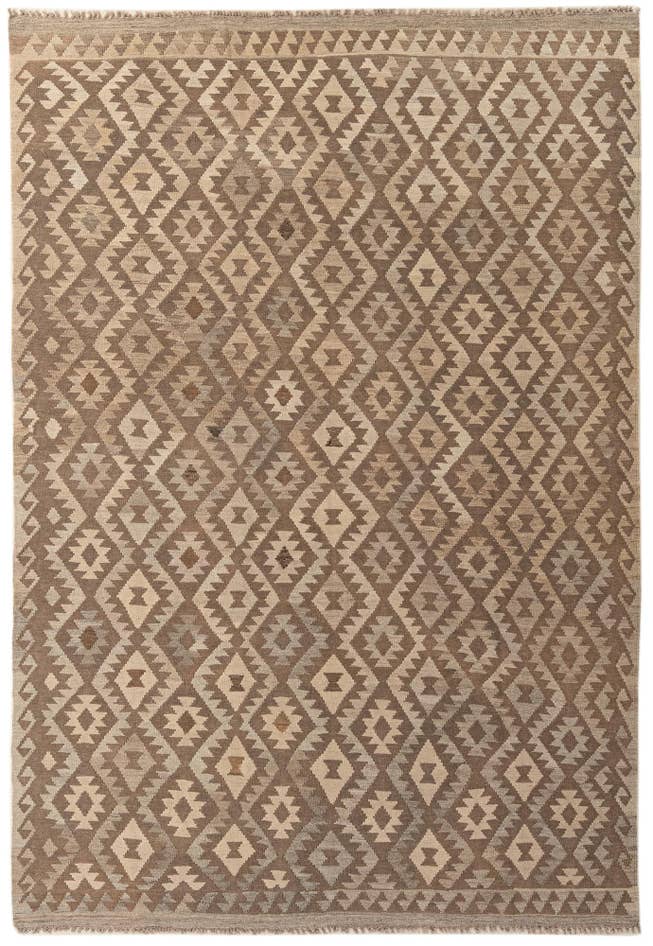Detail image of 6' 10 x 10' 1 Hand Woven Kilim Maymana Wool Rug