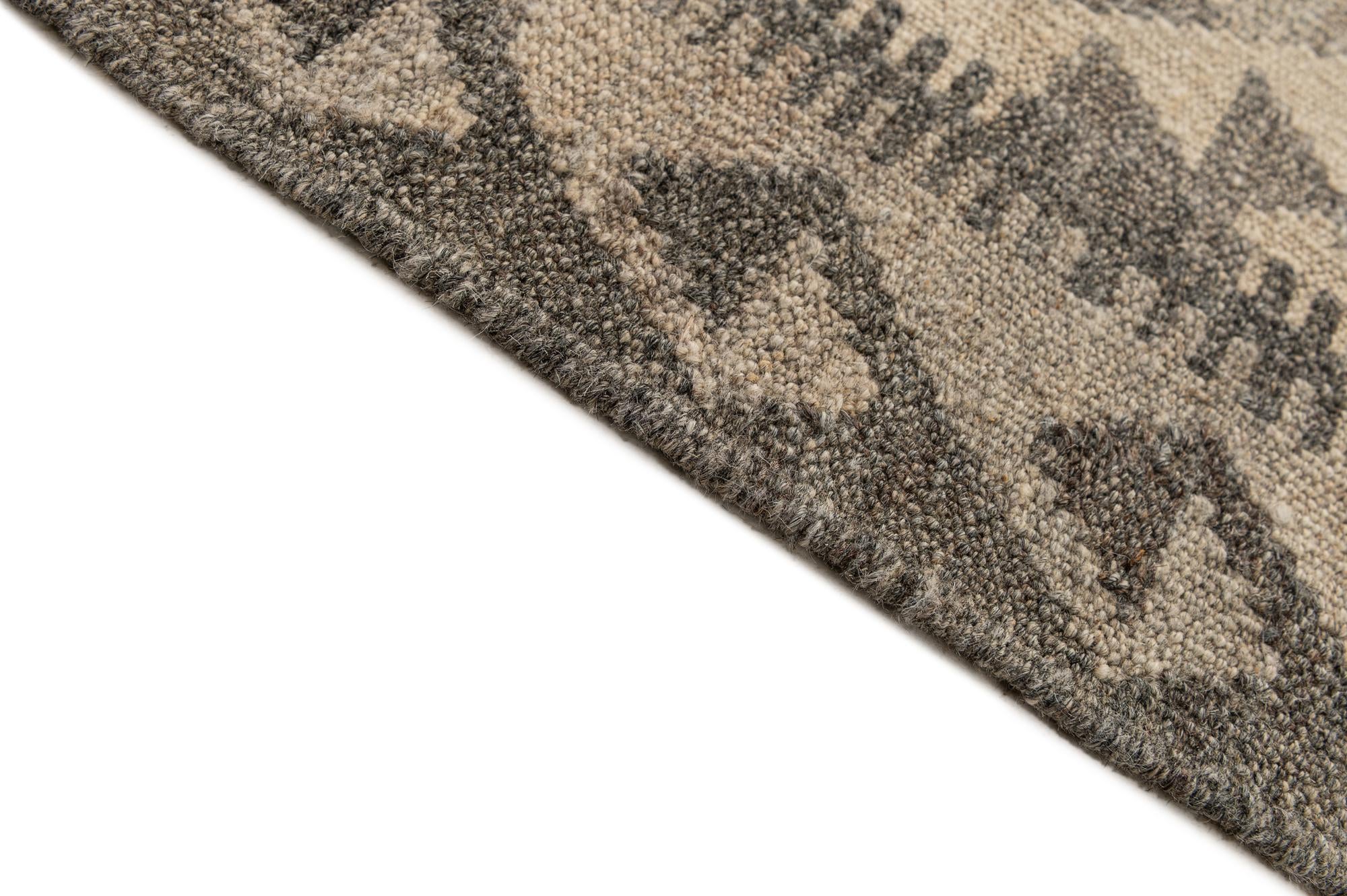 7' 2 x 9' 11 Hand Woven Kilim Maymana Wool Rug