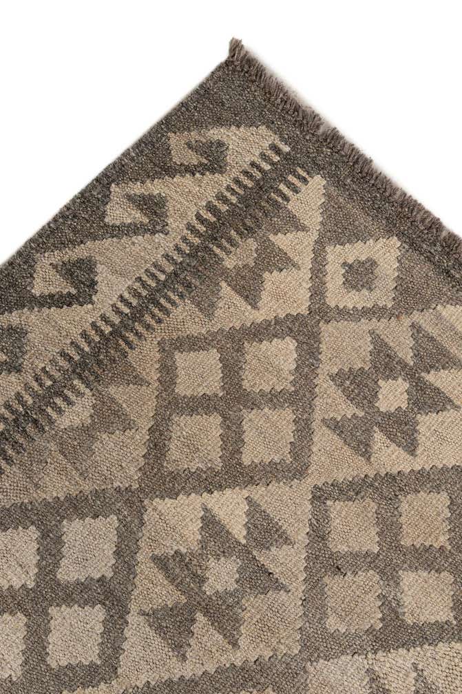 7' 2 x 9' 11 Hand Woven Kilim Maymana Wool Rug