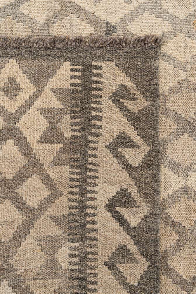 7' 2 x 9' 11 Hand Woven Kilim Maymana Wool Rug