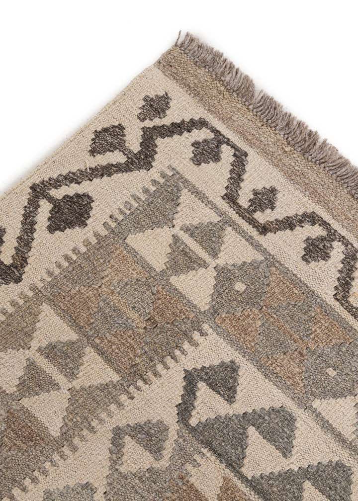 6' 11 x 9' 11 Hand Woven Kilim Maymana Wool Rug