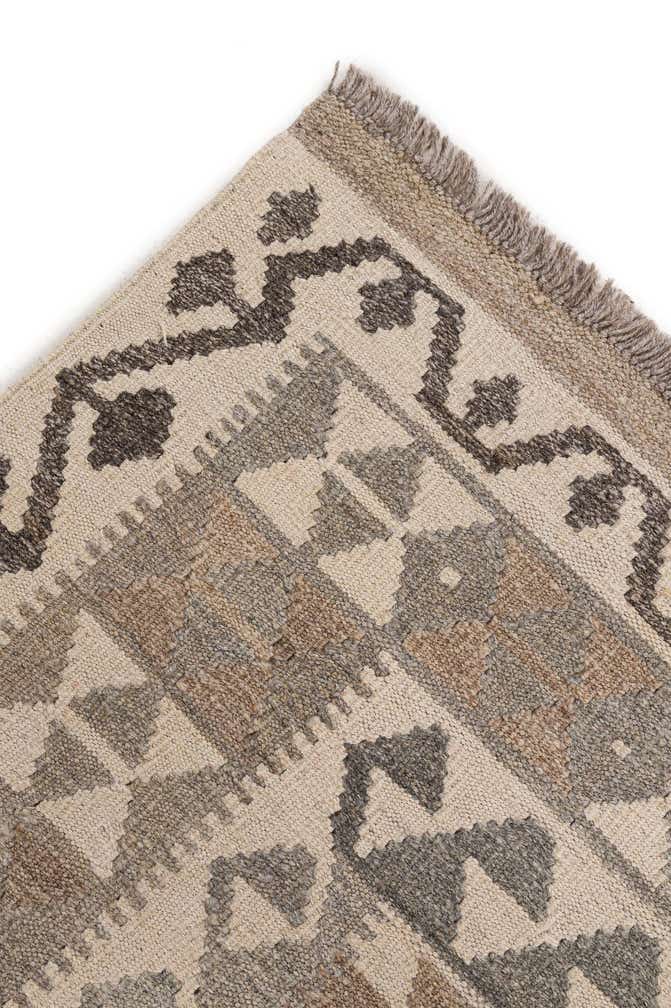 6' 11 x 9' 11 Hand Woven Kilim Maymana Wool Rug
