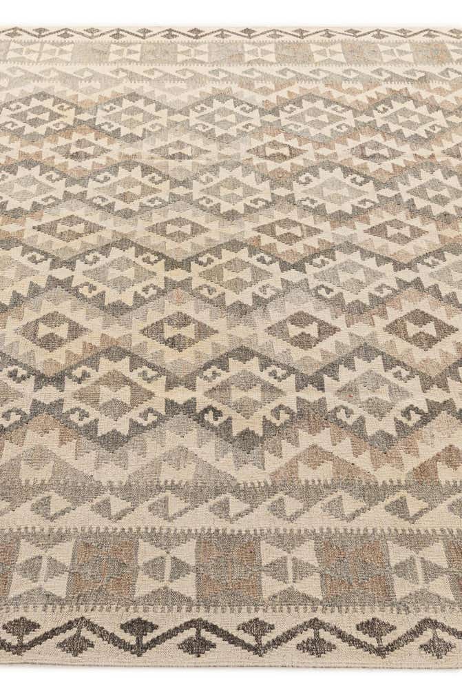 6' 11 x 9' 11 Hand Woven Kilim Maymana Wool Rug