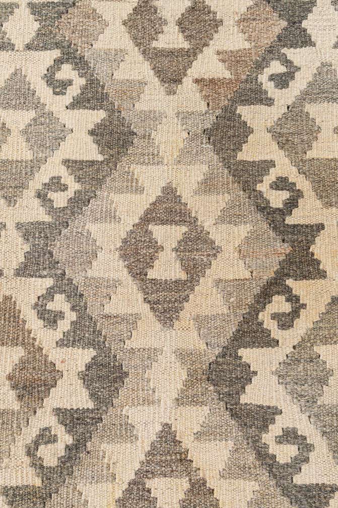 6' 11 x 9' 11 Hand Woven Kilim Maymana Wool Rug