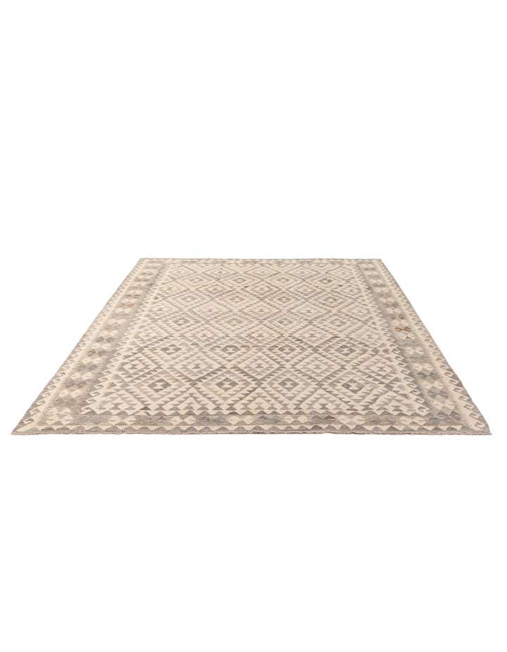6' 10 x 9' 10 Hand Woven Kilim Maymana Wool Rug