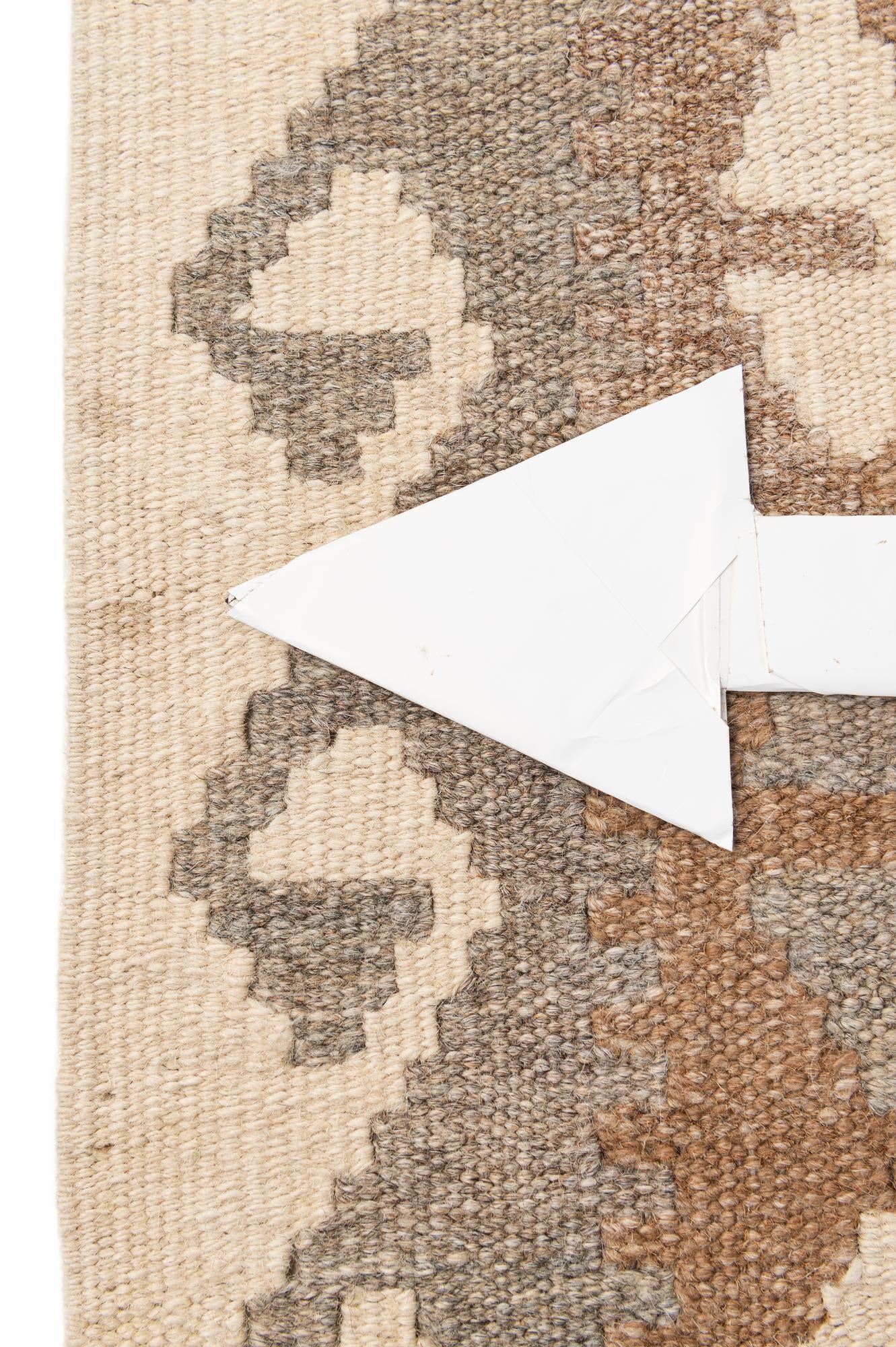 6' 9 x 9' 10 Hand Woven Kilim Maymana Wool Rug