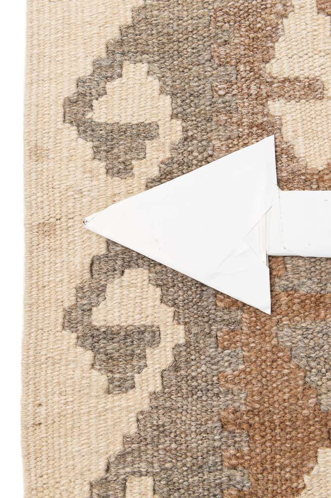 6' 9 x 9' 10 Hand Woven Kilim Maymana Wool Rug