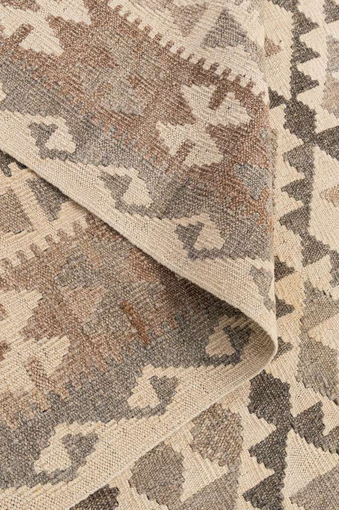 6' 9 x 9' 10 Hand Woven Kilim Maymana Wool Rug