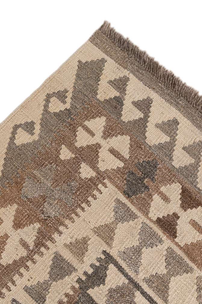 6' 9 x 9' 10 Hand Woven Kilim Maymana Wool Rug