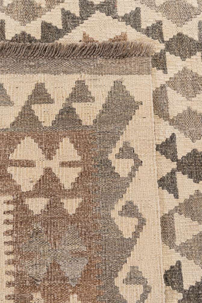 6' 9 x 9' 10 Hand Woven Kilim Maymana Wool Rug