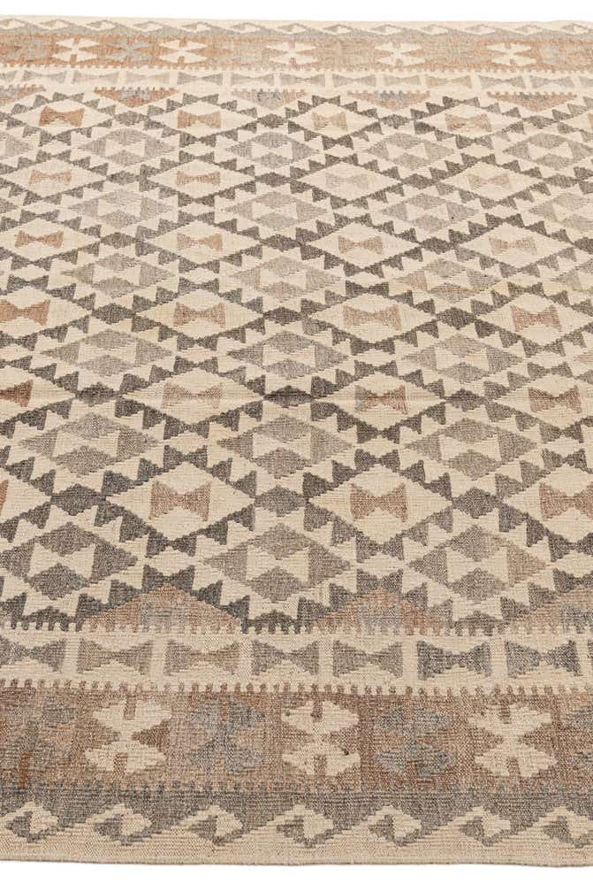 6' 9 x 9' 10 Hand Woven Kilim Maymana Wool Rug