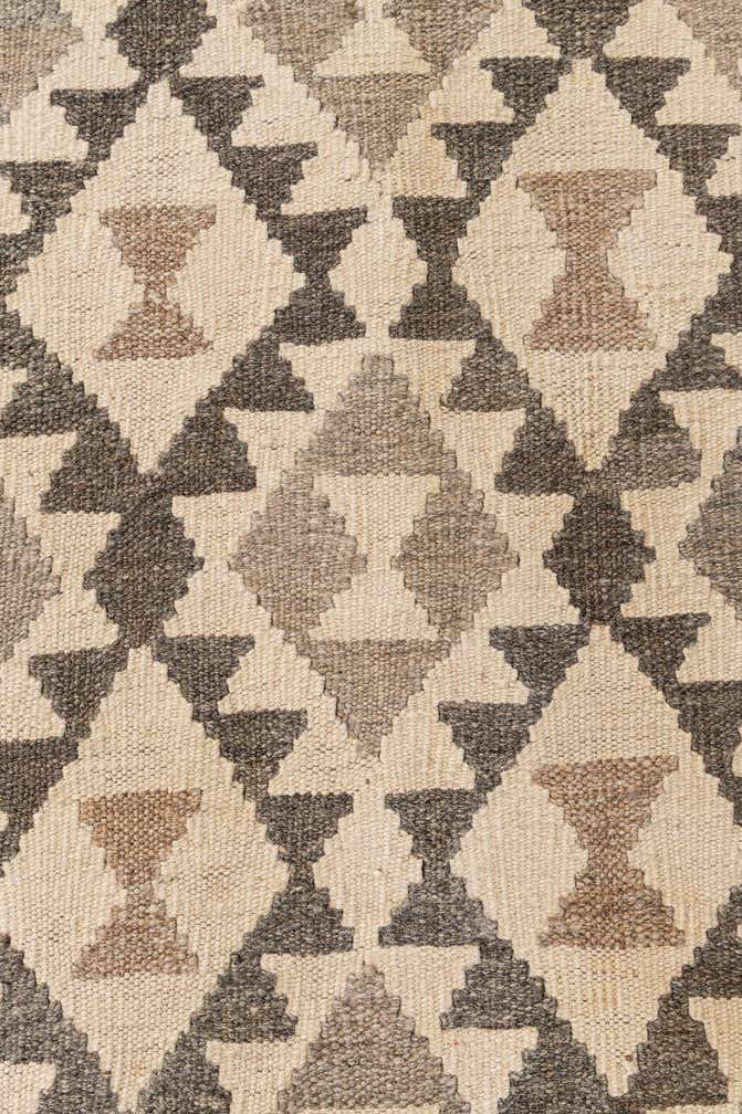 6' 9 x 9' 10 Hand Woven Kilim Maymana Wool Rug