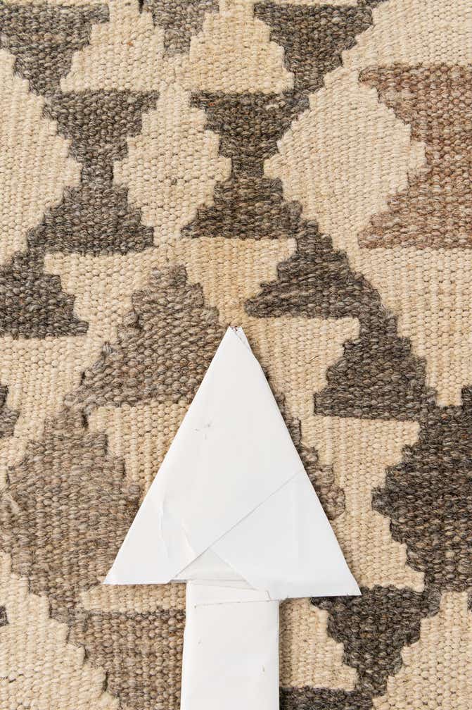 6' 9 x 9' 10 Hand Woven Kilim Maymana Wool Rug