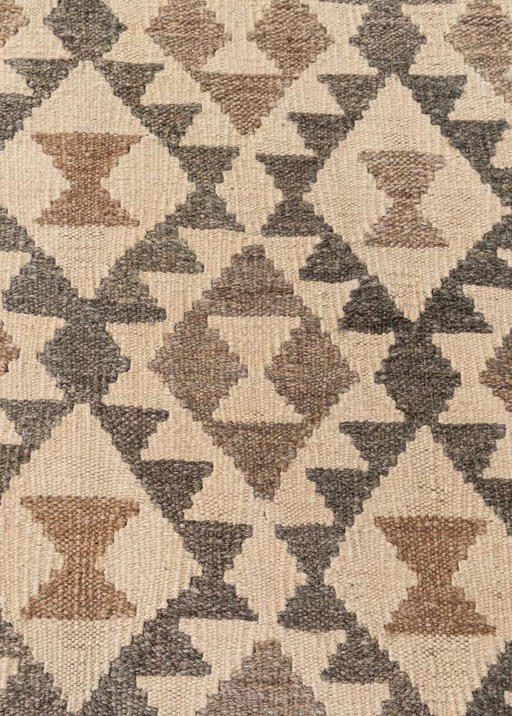 6' 9 x 9' 11 Hand Woven Kilim Maymana Wool Rug