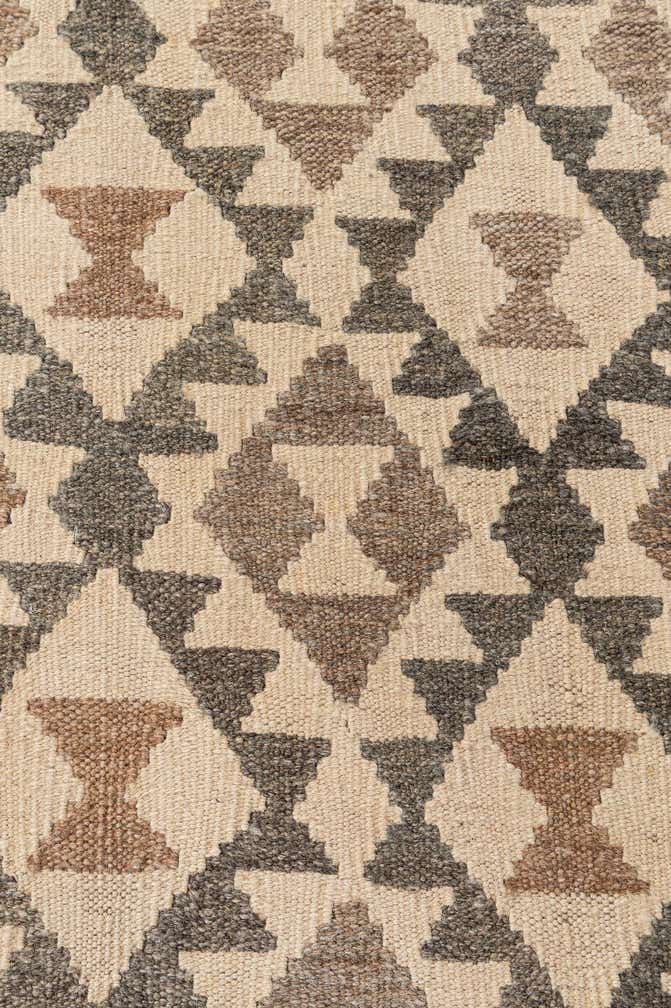6' 9 x 9' 11 Hand Woven Kilim Maymana Wool Rug