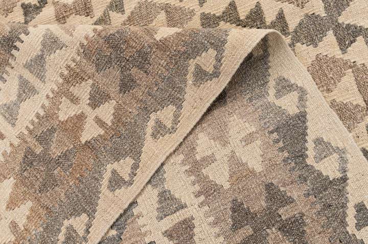6' 9 x 9' 11 Hand Woven Kilim Maymana Wool Rug