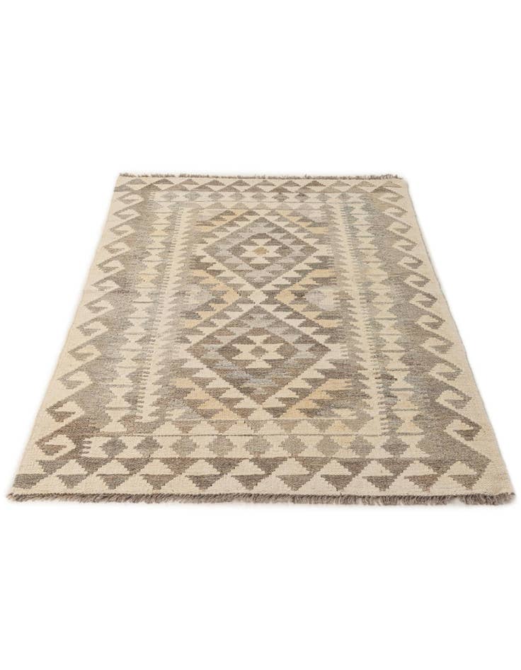 Detail image of 3' 4 x 5' 1 Hand Woven Kilim Maymana Wool Rug