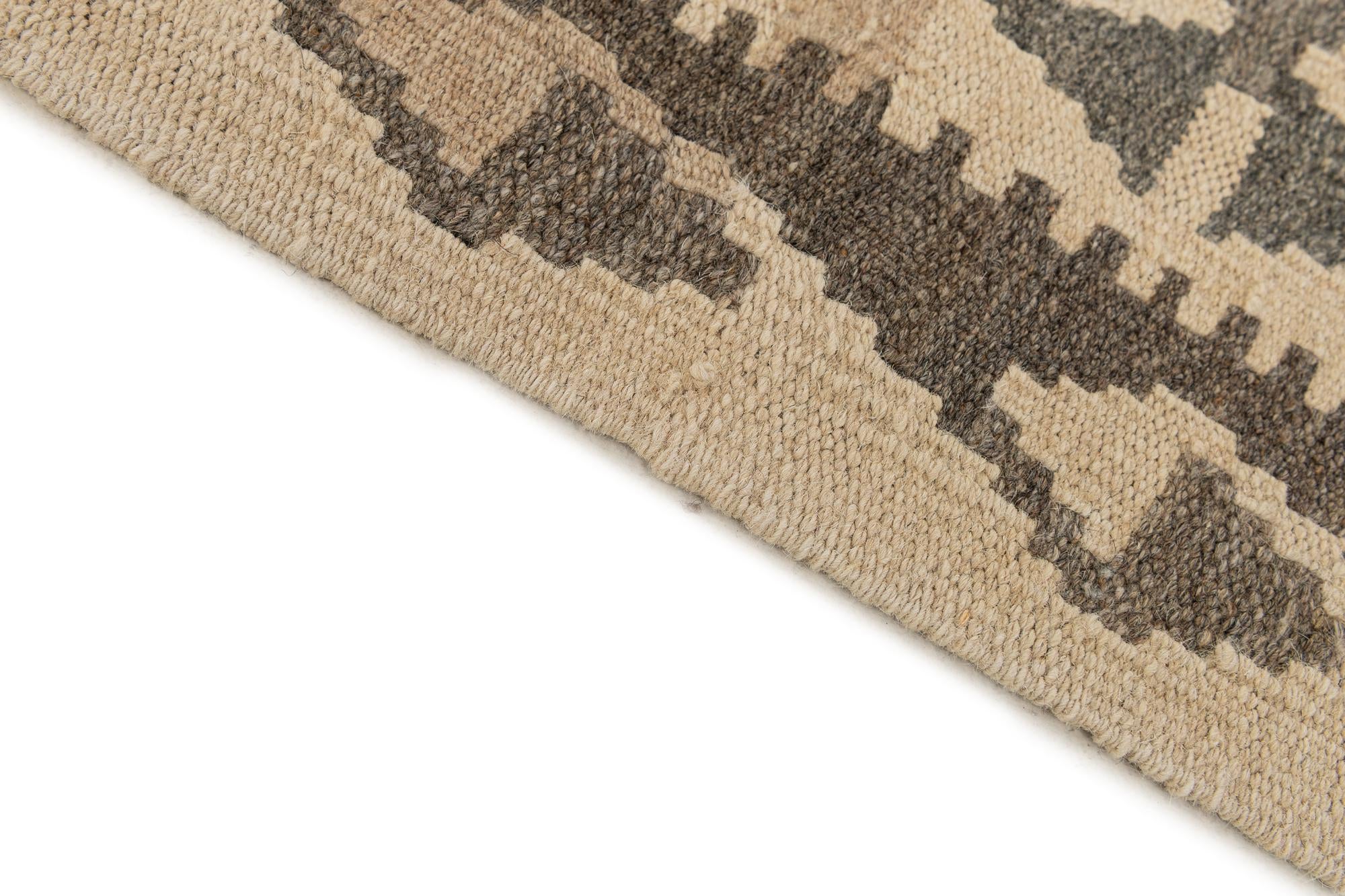 3' 5 x 5' 6 Hand Woven Kilim Maymana Wool Rug