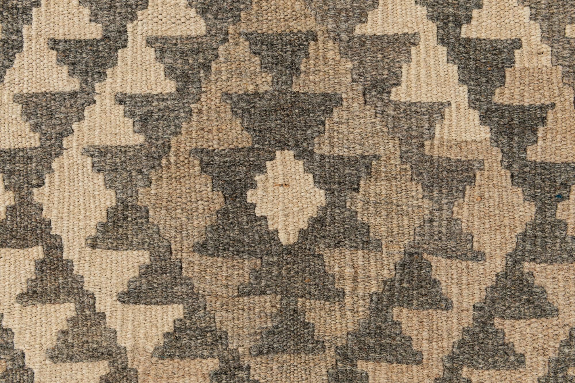 3' 5 x 5' 6 Hand Woven Kilim Maymana Wool Rug