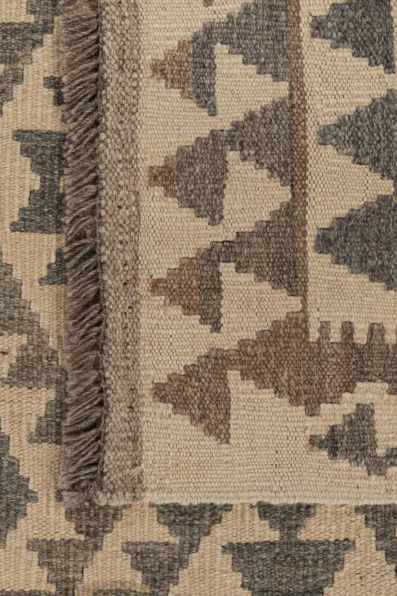3' 5 x 5' 6 Hand Woven Kilim Maymana Wool Rug