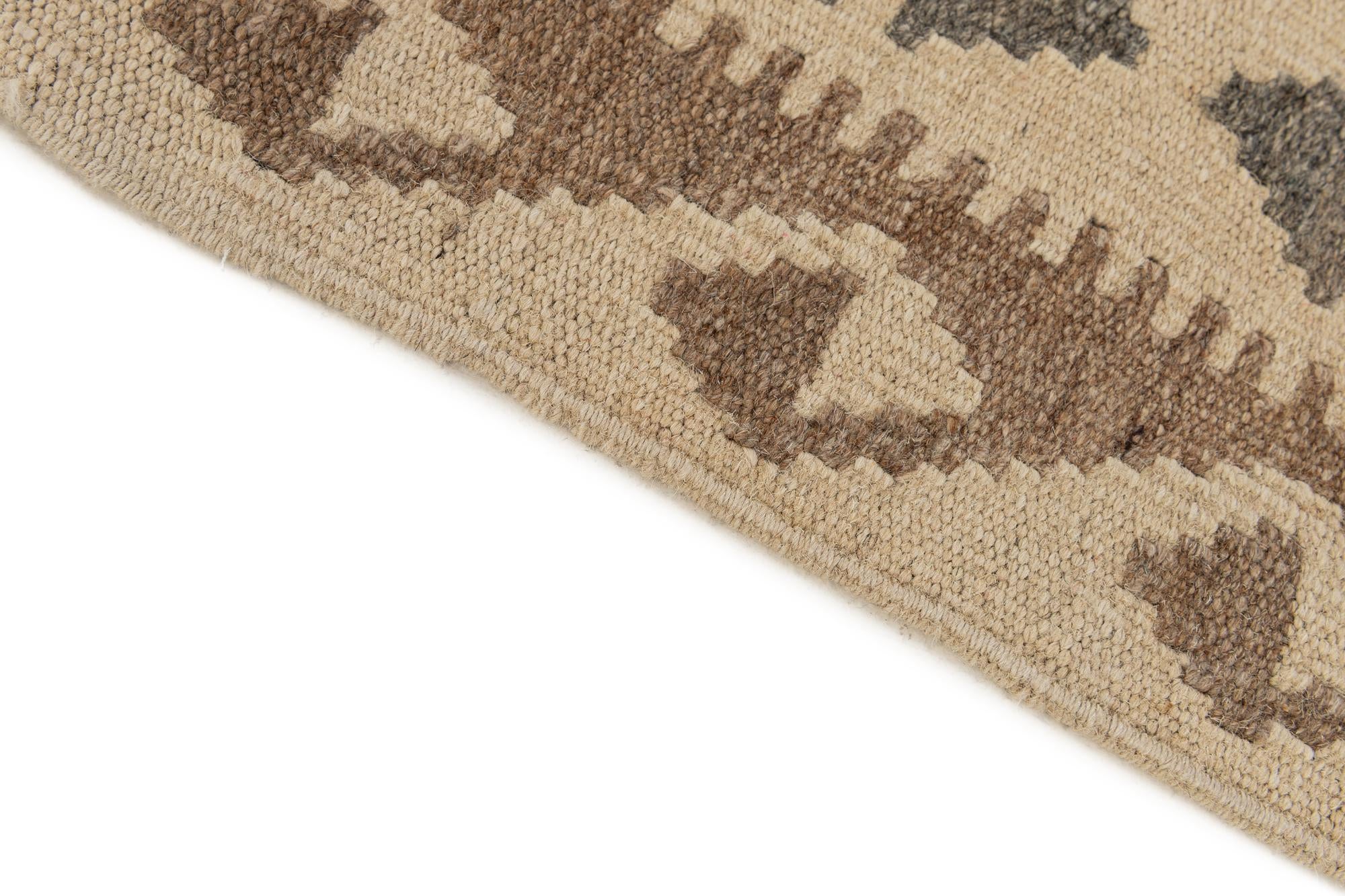3' 5 x 5' 9 Hand Woven Kilim Maymana Wool Rug