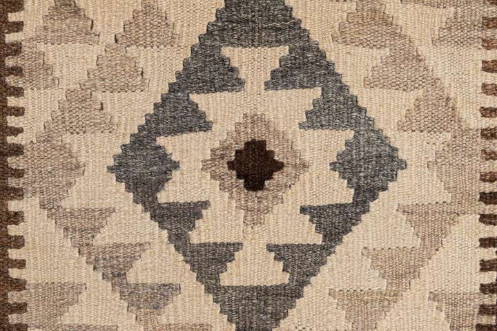 3' 6 x 4' 11 Hand Woven Kilim Maymana Wool Rug