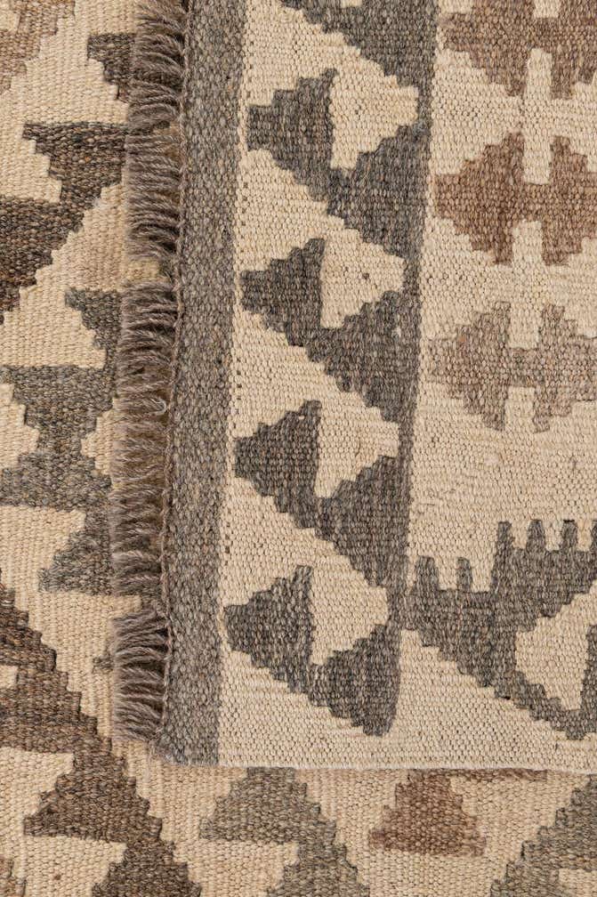 3' 7 x 5' 2 Hand Woven Kilim Maymana Wool Rug