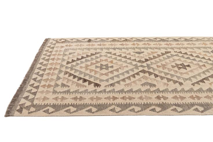 Detail image of 3' 7 x 5' 2 Hand Woven Kilim Maymana Wool Rug