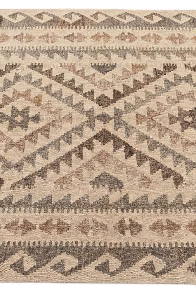 3' 7 x 5' 2 Hand Woven Kilim Maymana Wool Rug