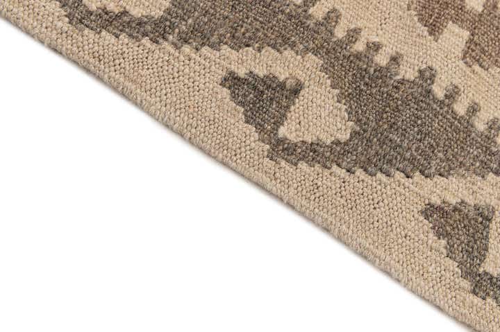 3' 7 x 5' 2 Hand Woven Kilim Maymana Wool Rug