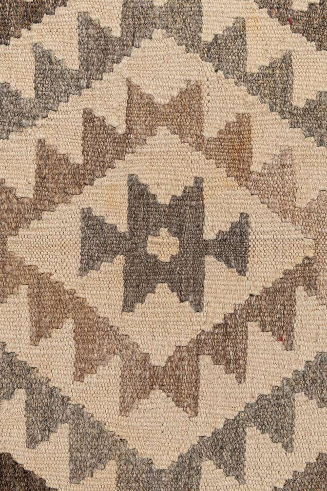3' 7 x 5' 2 Hand Woven Kilim Maymana Wool Rug