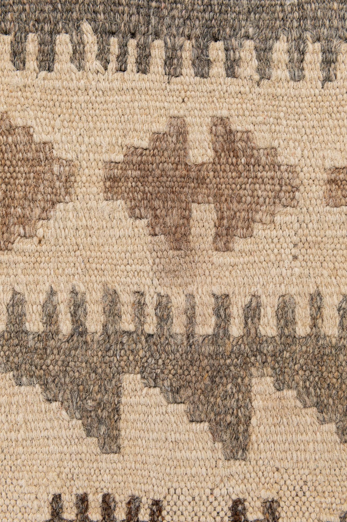 3' 7 x 5' 2 Hand Woven Kilim Maymana Wool Rug